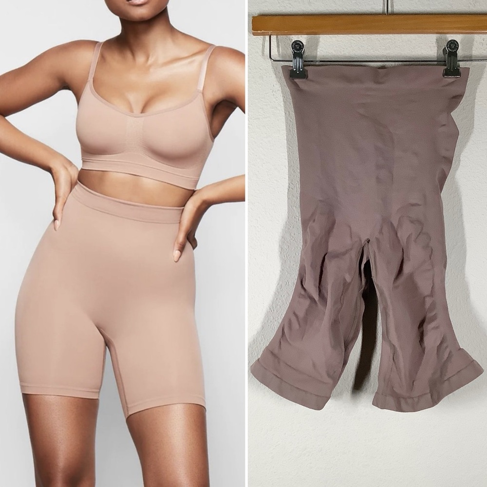 SKIMS Plus Size Seamless Sculpt Mid-Thigh Shorts Smoothing Lifting 4XL 5XL